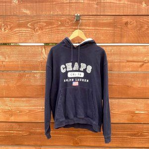 Chaps | Shirts | Vintage Chaps Ralph Lauren Flag Blue Hoodie Sweatshirt  Large | Poshmark